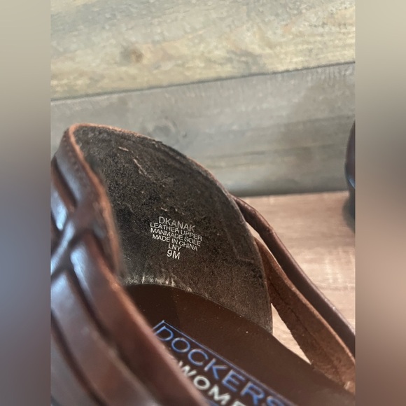 Dockers Women’s “Dkanak” Brown Leather‎ Wedge Heels Size 9M - Picture 11 of 11